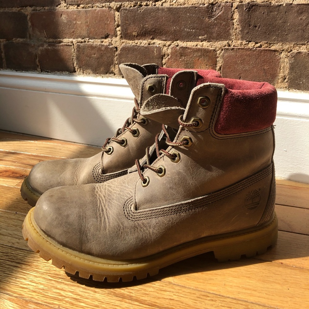 Gray Timberland Boots